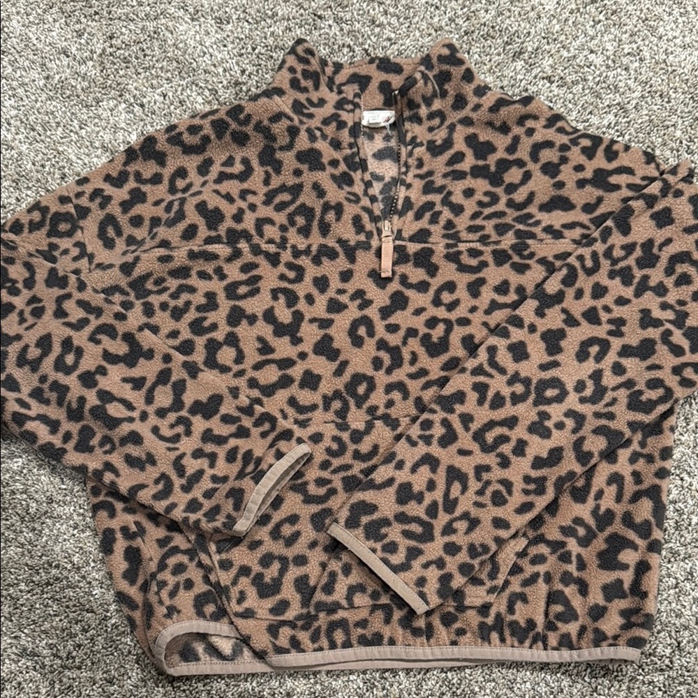 Hippie Rose Leopard Print Jacket - Brown and Black